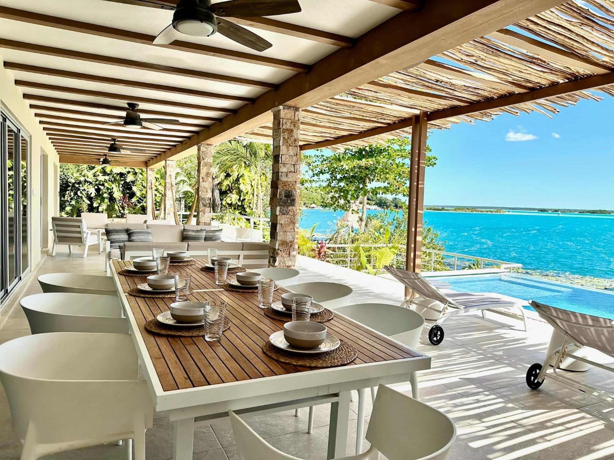Casa Sol Y Luna -Beautiful Sunrises And Infinity Pool Bacalar Buitenkant foto